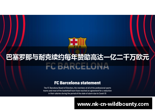 巴塞罗那与耐克续约每年赞助高达一亿二千万欧元 巴塞罗那与耐克续约每年赞助高达一亿二千万欧元